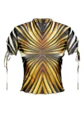 Roberto Cavalli Ray Of Gold mesh T-shirt - Black