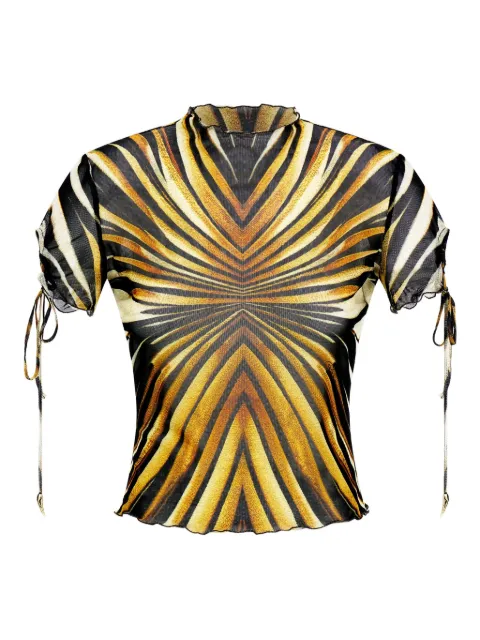 Roberto Cavalli t-shirt Ray Of Gold en mesh