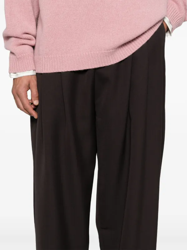 STUDIO NICHOLSON サイズ1 ブラウン STUDIO NICHOLSON / GRAIN DE POUDRE BELTED ROUND LEG PANT