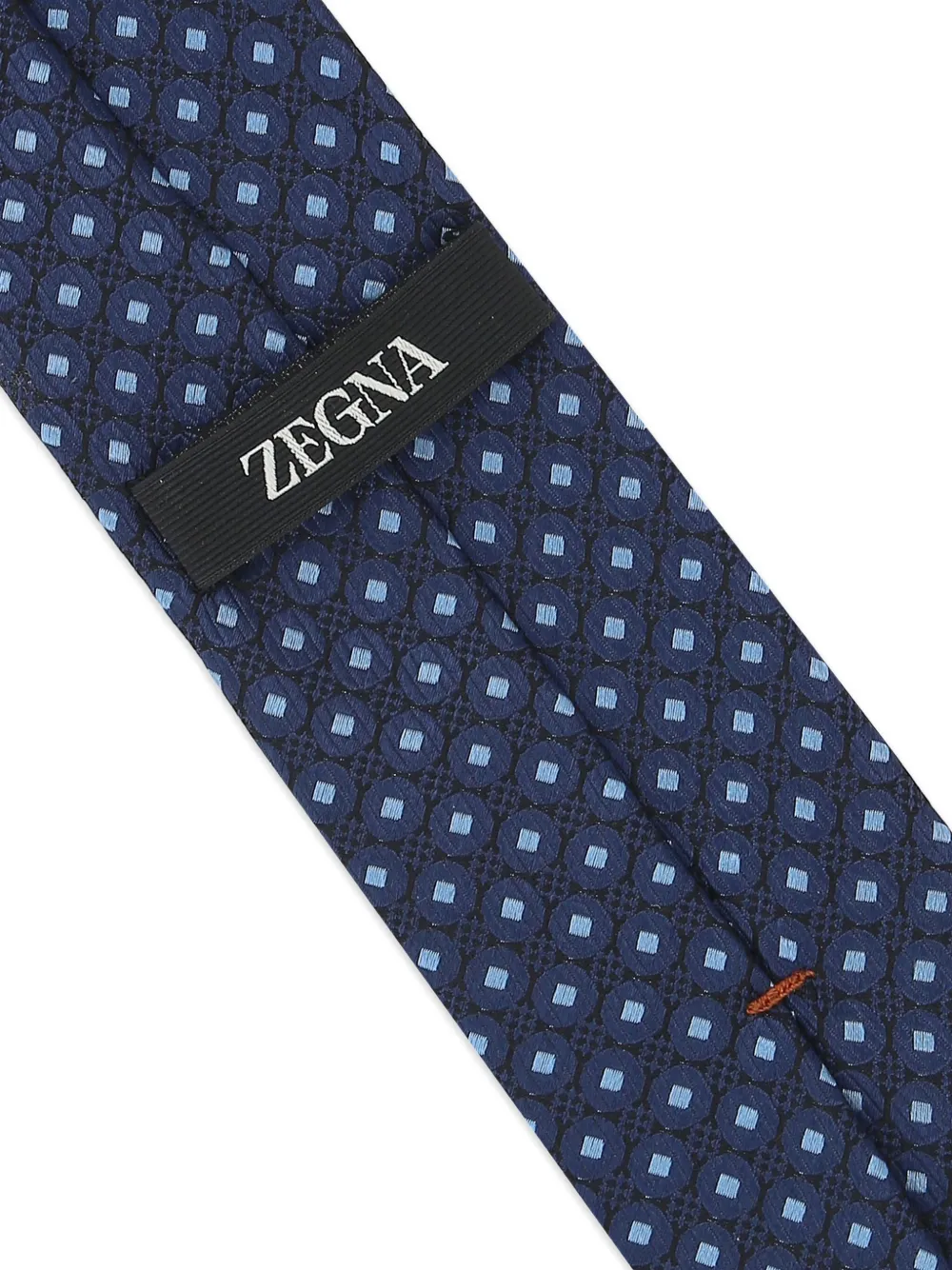 Zegna Stropdas met geometrische print Blauw