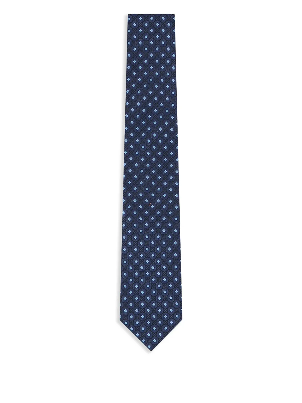 Zegna geometric-print silk tie | Blue | Image 1