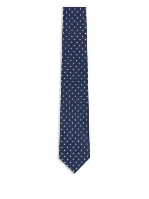 Zegna geometric-print silk tie