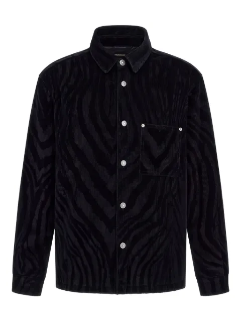 Roberto Cavalli zebra-print chest-pocket shirt