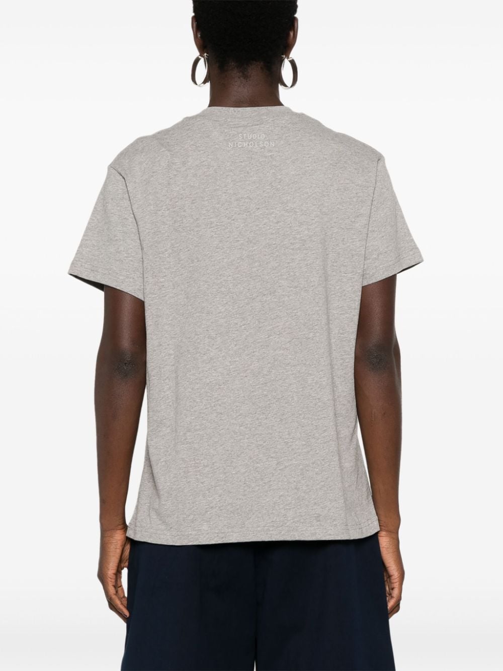 Shop Studio Nicholson Marine T-shirt In Grey