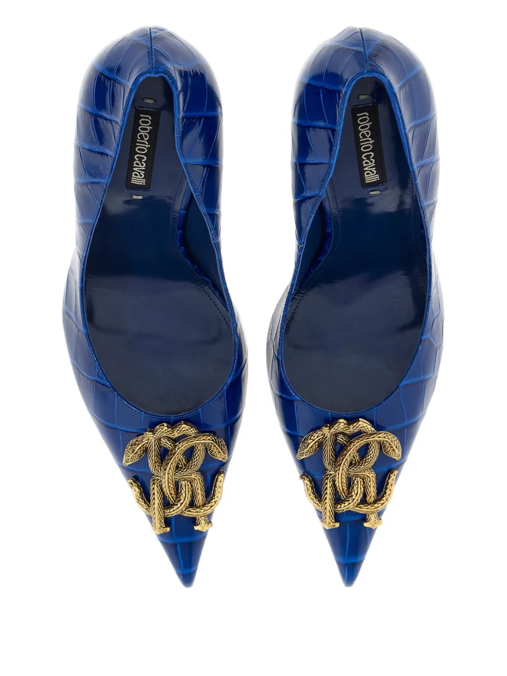 Roberto Cavalli leather pumps Blue