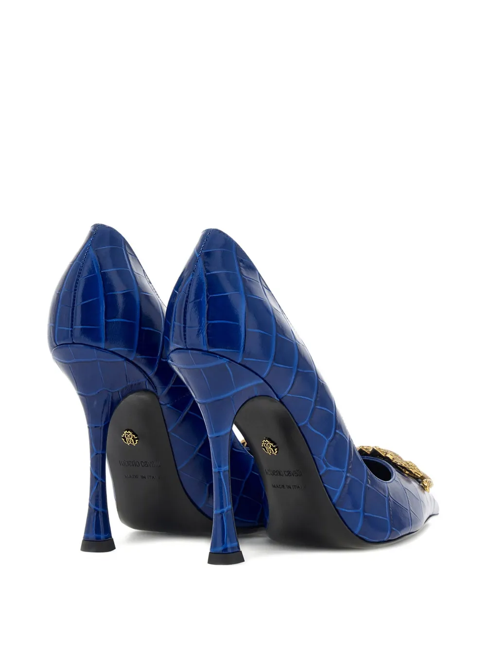 Roberto Cavalli leather pumps Blue