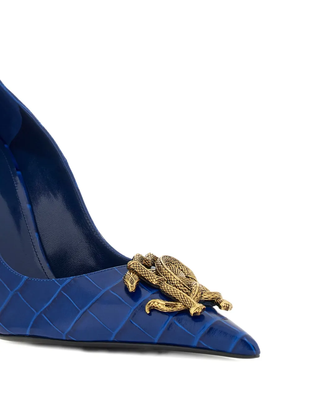 Roberto Cavalli leather pumps Blue