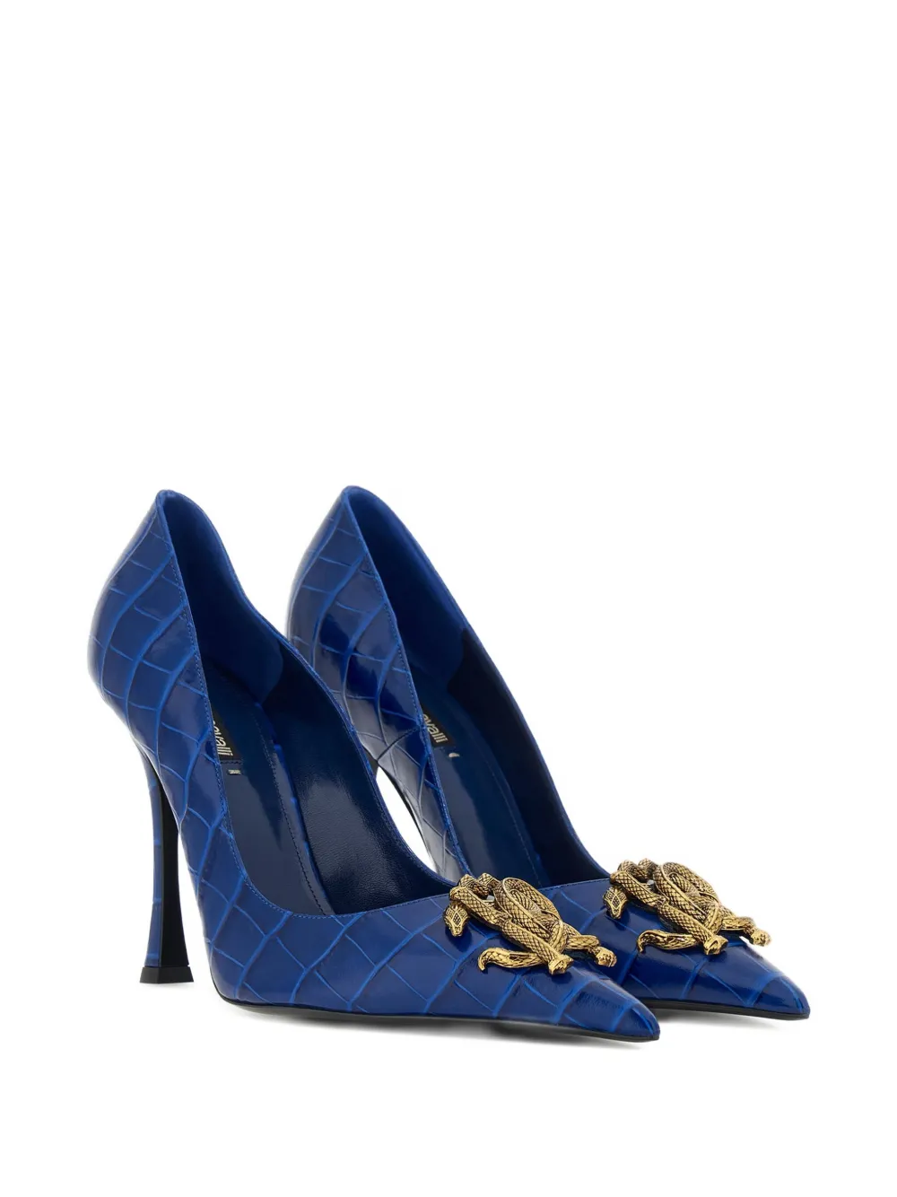 Roberto Cavalli leather pumps Blue