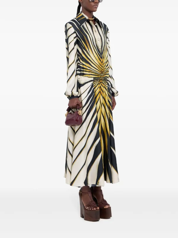 gold shirt dresses Front Draped Shirt Dress