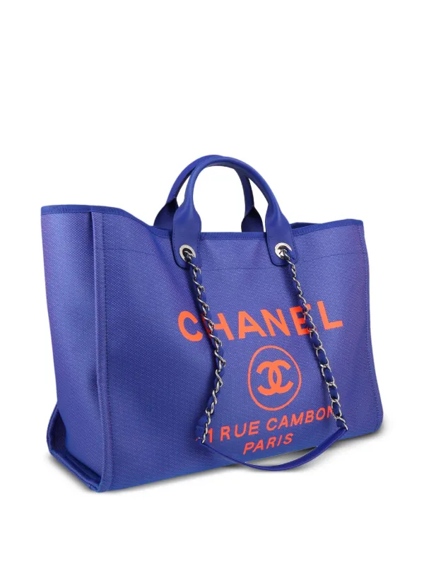 CHANEL Pre-Owned 2023 Deauville Tote Bag | Blue | FARFETCH