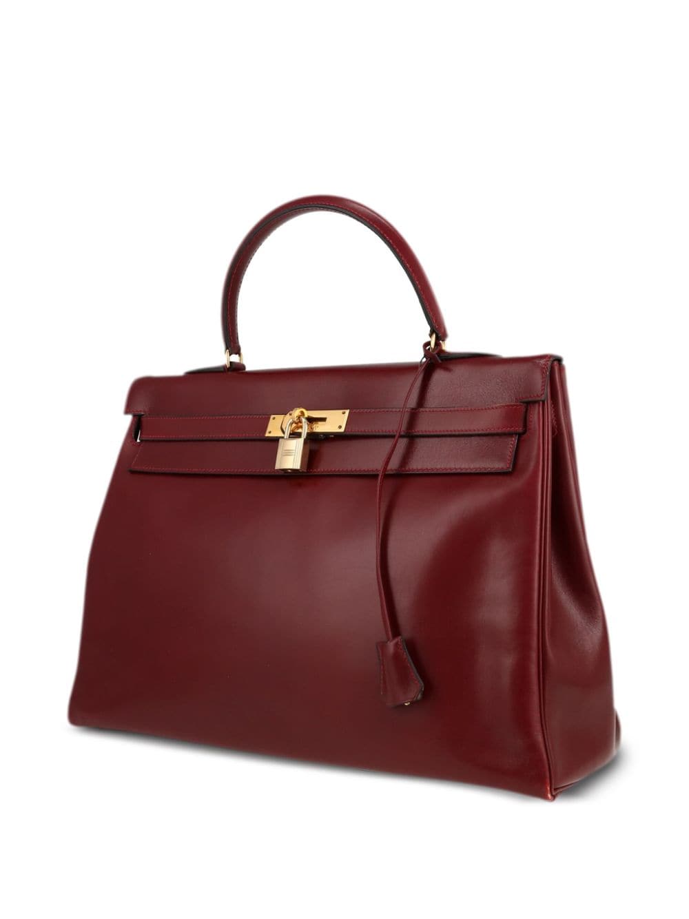 Pre-owned Hermes Kelly 35 Handbag In Red