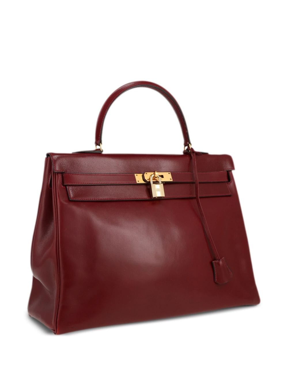 Pre-owned Hermes Kelly 35 Handbag In Red