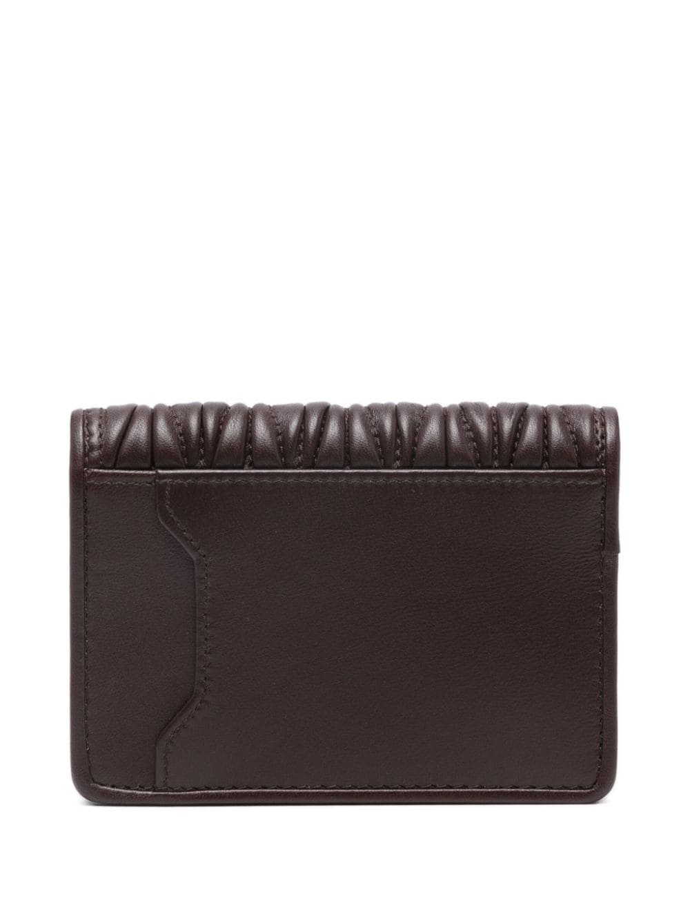 Miu Miu matelassé wallet - Bruin