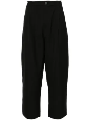 Henrik Vibskov Ants Pleated drop-crotch Trousers | Black | FARFETCH