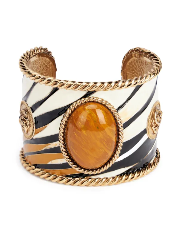 Roberto Cavalli Bracciale Smaltato Nero FARFETCH IT