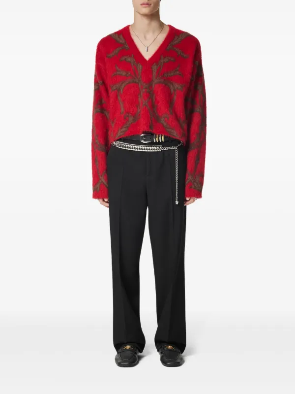 Versace Acanthus Leaves カーディガン | レッド | FARFETCH JP