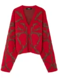 Versace Acanthus Leaves cardigan - Red