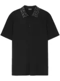 Versace crystal-embellished polo shirt - Black