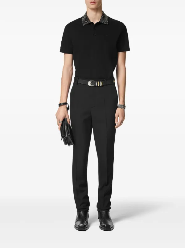 Versace ビジュートリム ポロシャツ | ブラック | FARFETCH JP