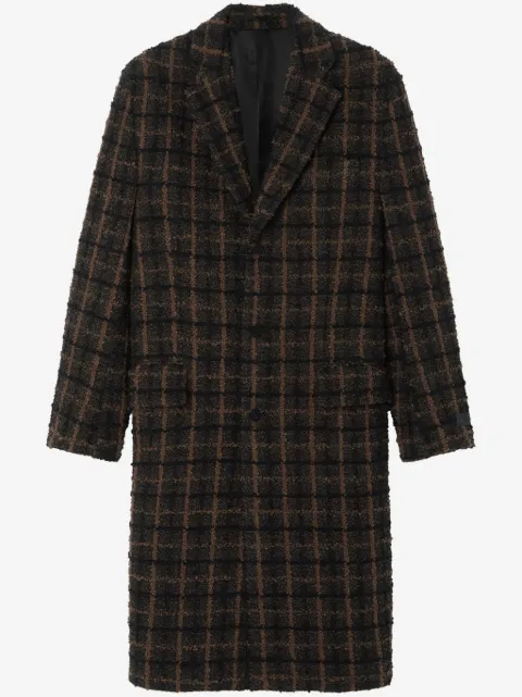 Versace tweed single-breast coat