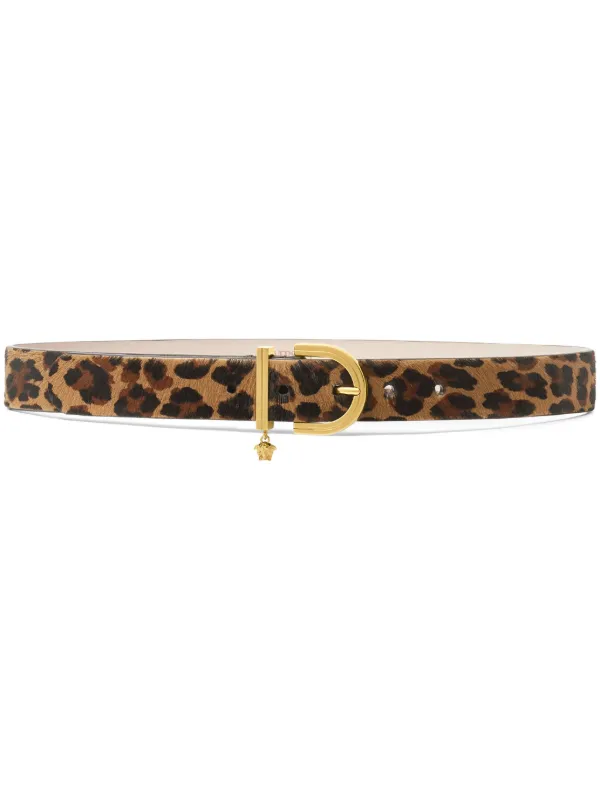 Versace Medusa 95 leopard print Belt Brown FARFETCH AZ