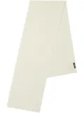 Versace logo ribbed scarf - White