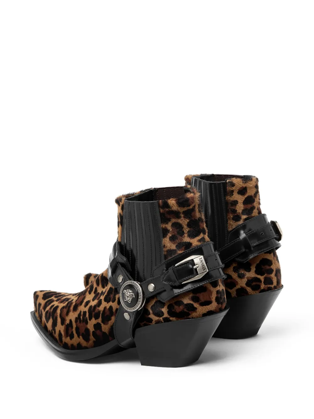 Affordable Versace 50mm Texano leopard-print ankle boots Women