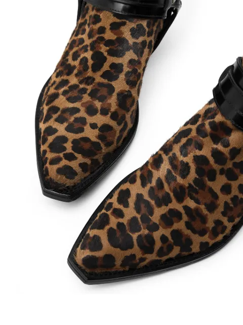 Versace 50mm Texano leopard-print cowboy boots 10171951A12240 - 3