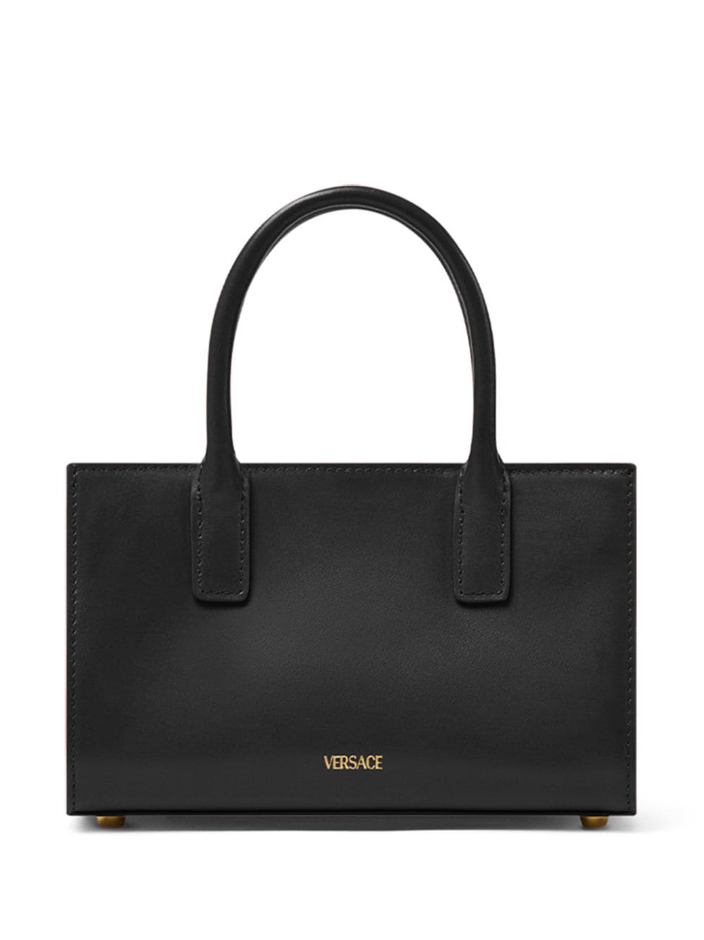 Shop Versace Mini Medusa 95 Tote Bag In Black