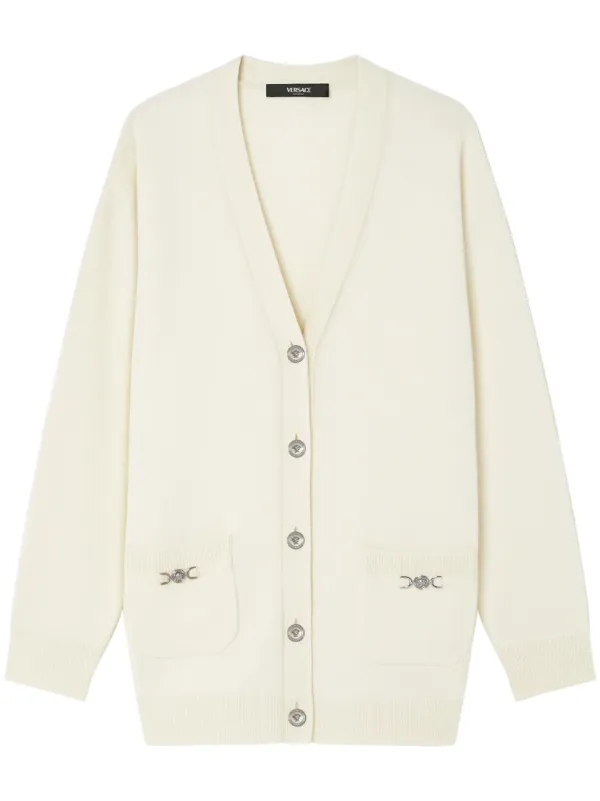 Versace オーバーサイズ カーディガン | ホワイト | FARFETCH JP