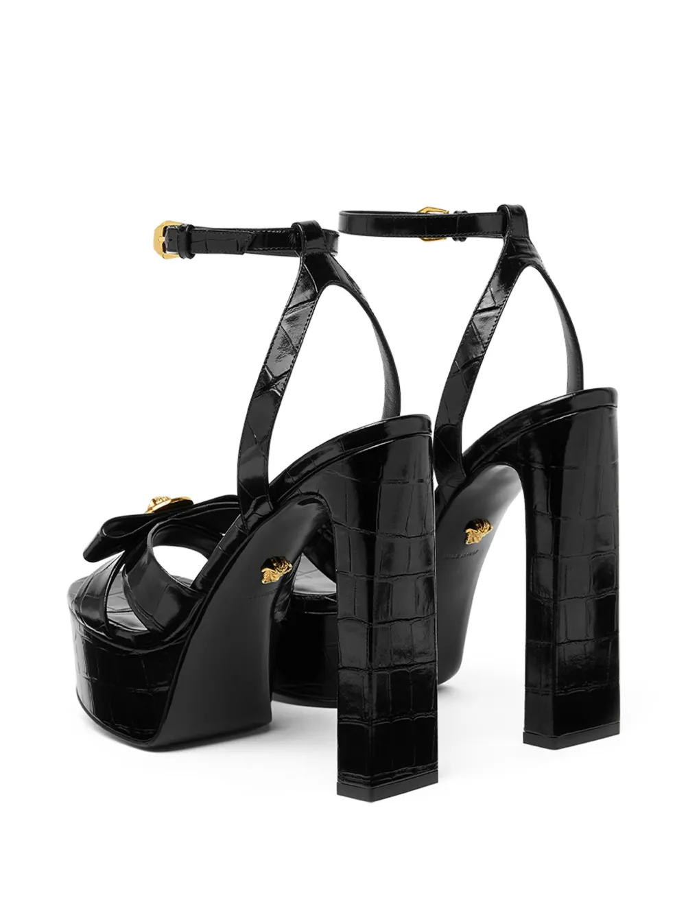 Versace 140mm Gianni Ribbon sandals Black