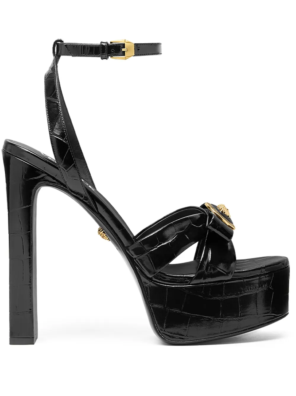 Versace 140 mm Gianni Ribbon sandalen Zwart