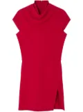Versace draped front-slit mini dress - Red