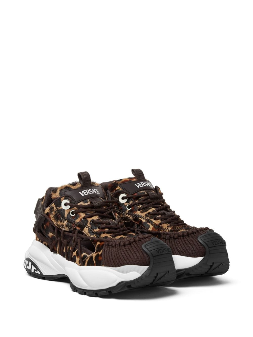 Versace Mercury M_VS_01 sneakers met luipaardprint - Beige