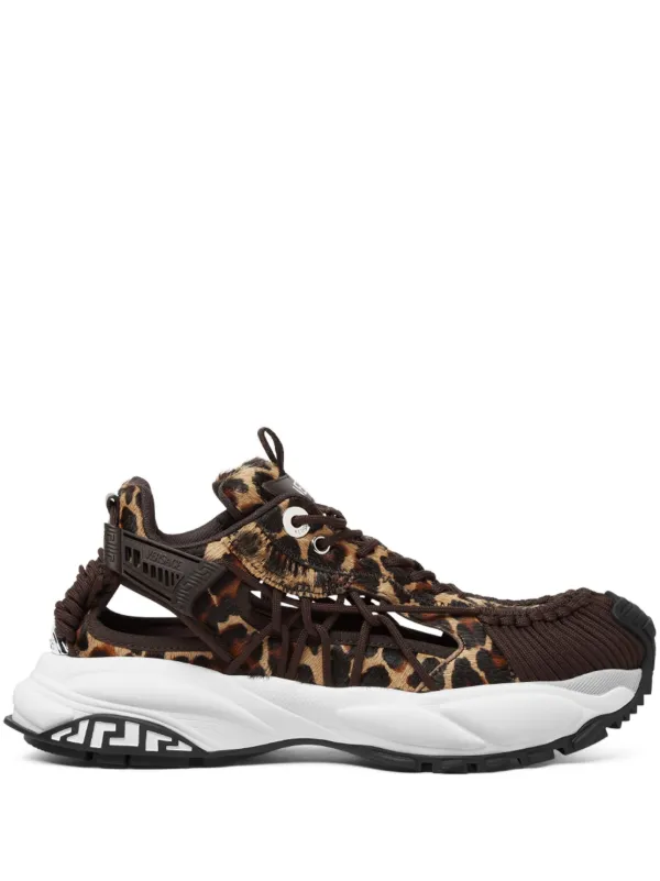 Versace Baskets Mercury M VS 01 a Imprime Leopard Tons Neutres FARFETCH TN