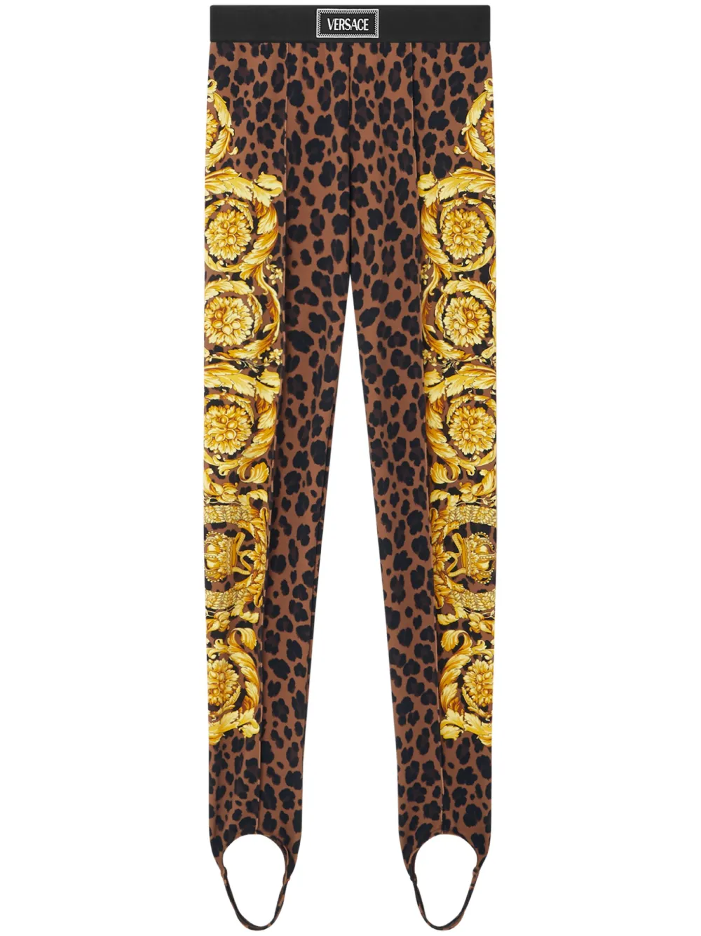 Versace Legging com estampa Barocco | Marrom | Image 1
