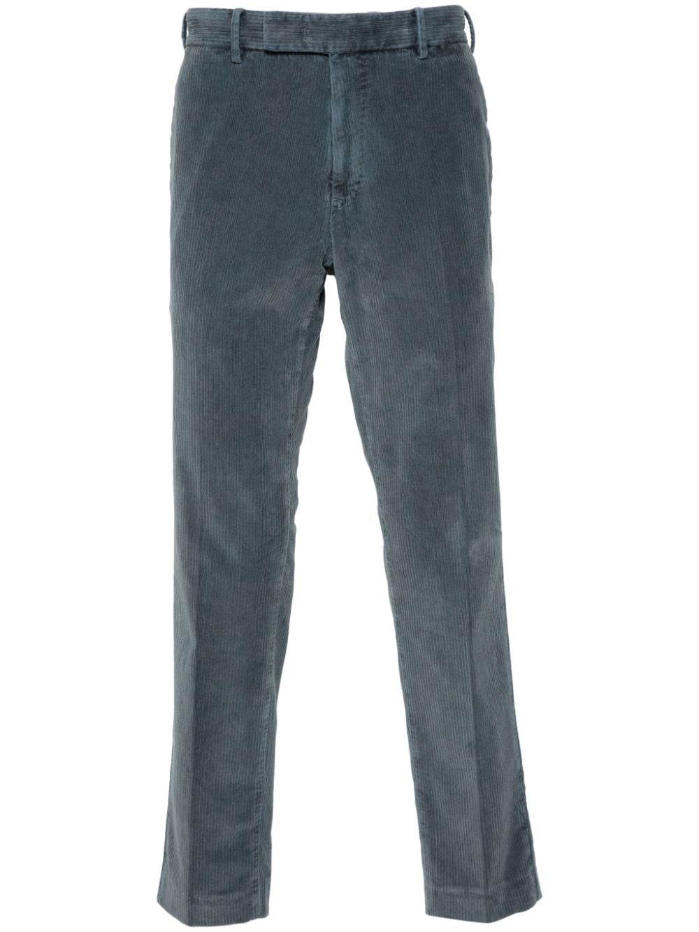 Shop Pt Torino Tapered Trousers In Blue