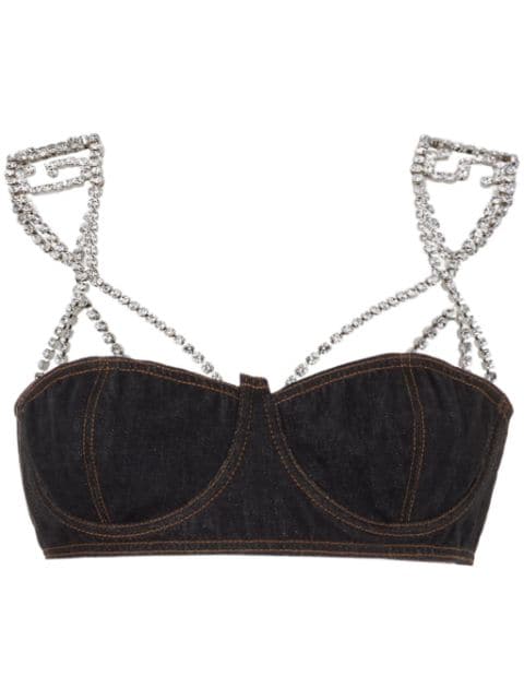 GCDS Chocker denim bra