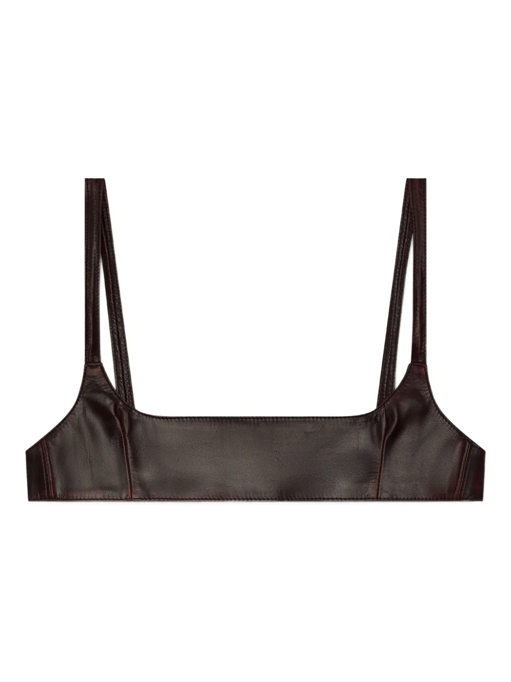 GCDS leather mini bra | Red | Image 1