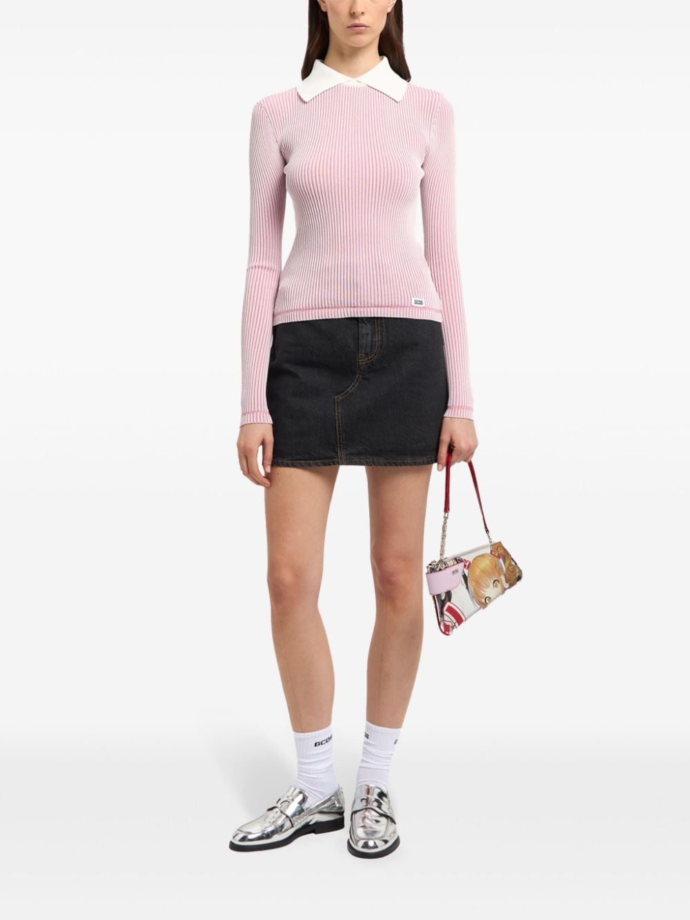 GCDS ribbed sweater - Roze