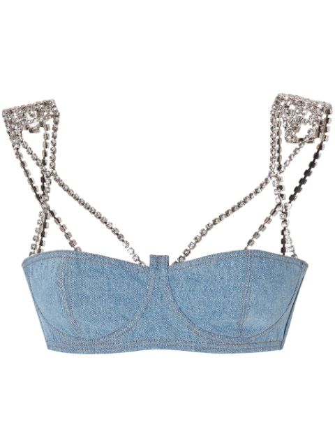 GCDS Chocker denim bra