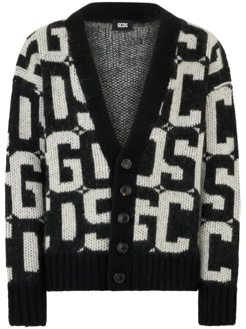 GCDS monogram-print cardigan