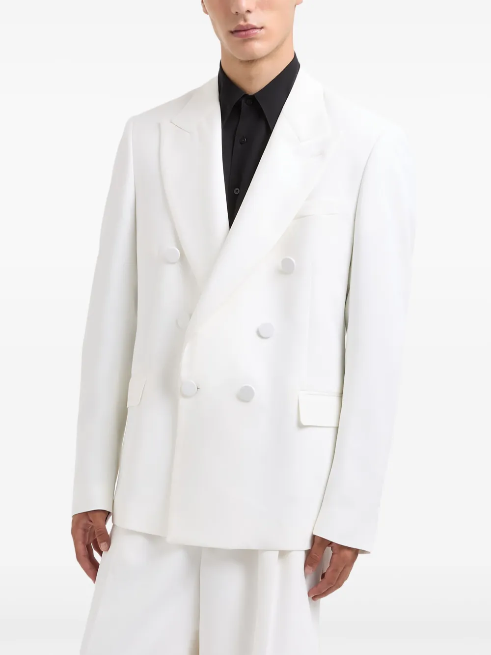 GCDS Enver satijnen blazer Wit