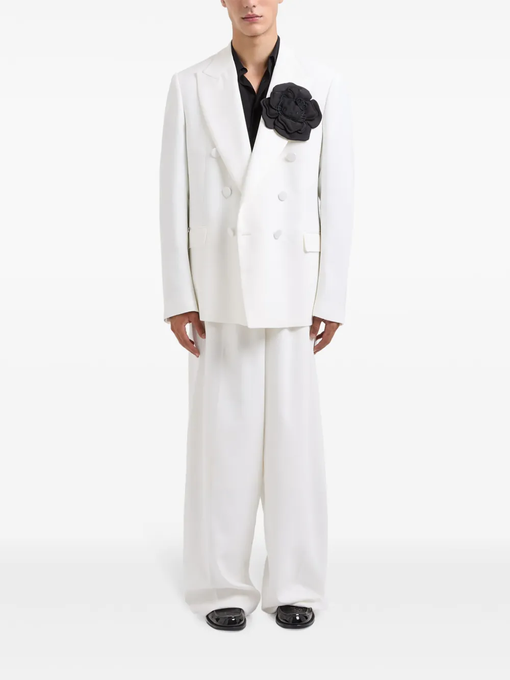 GCDS Enver satijnen blazer Wit