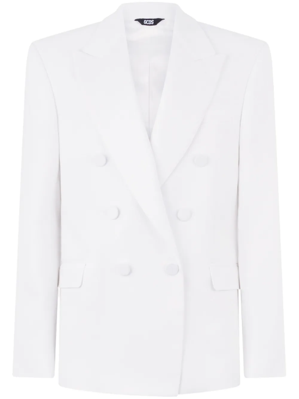 GCDS Enver satin blazer - White