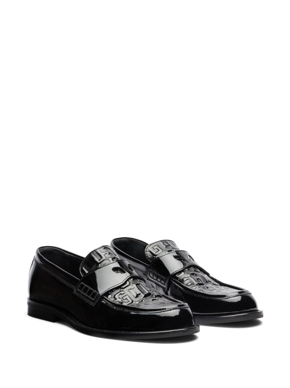 GCDS Wirdo monogram-print loafers - Zwart