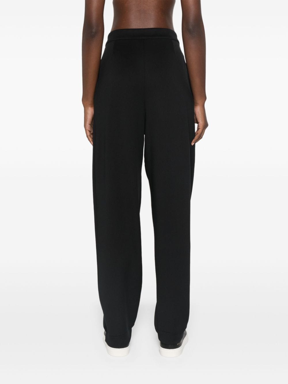 Shop Emporio Armani Pleat-detailing Trousers In Black