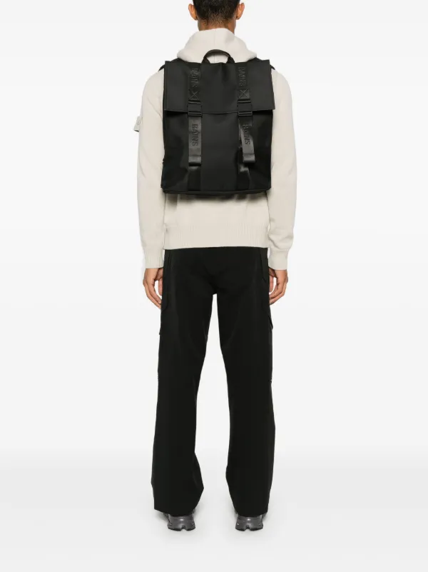 【関税込み】RAINS ブラック Trail MSN バックパック Rains® Trail MSN Bag in Black for $155 | Free Shipping