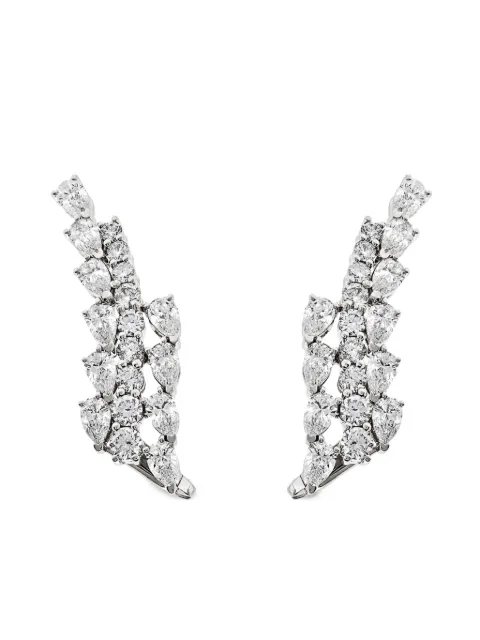 Jewels Aficionado 18kt white gold Wing diamond earrings