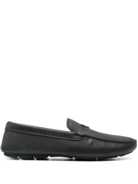 Prada triangle logo loafers